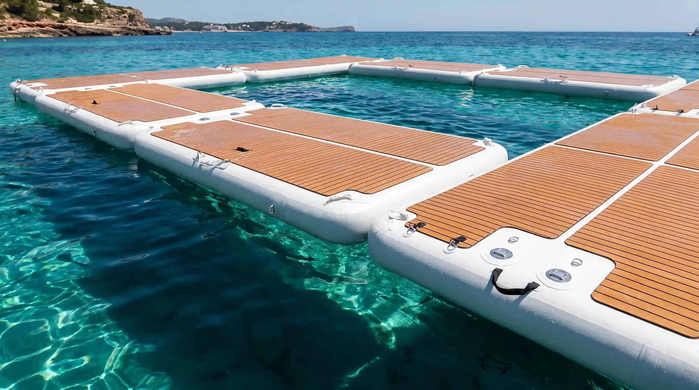 Inflatable dock swim platform for superyacht — GSE Inflatables
